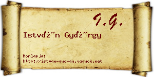 István György névjegykártya